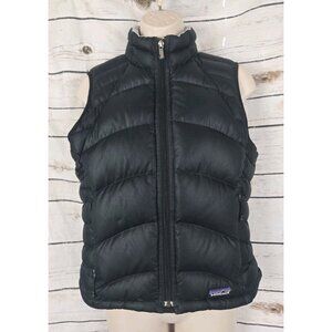 Vintage Patagonia Black Down Puffer Vest Jacket Womens S Full Zip 84641